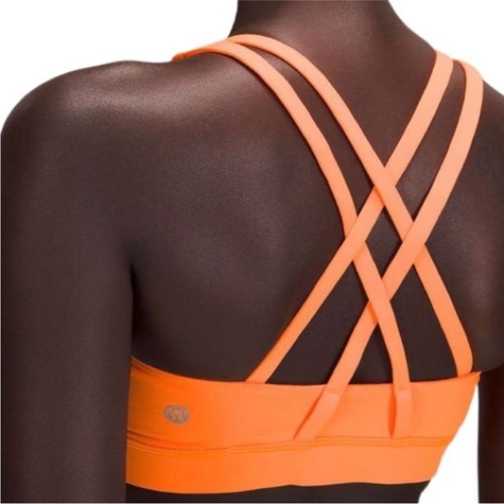 Lululemon Energy Bra Medium Support, B–D Cups Orange Soda